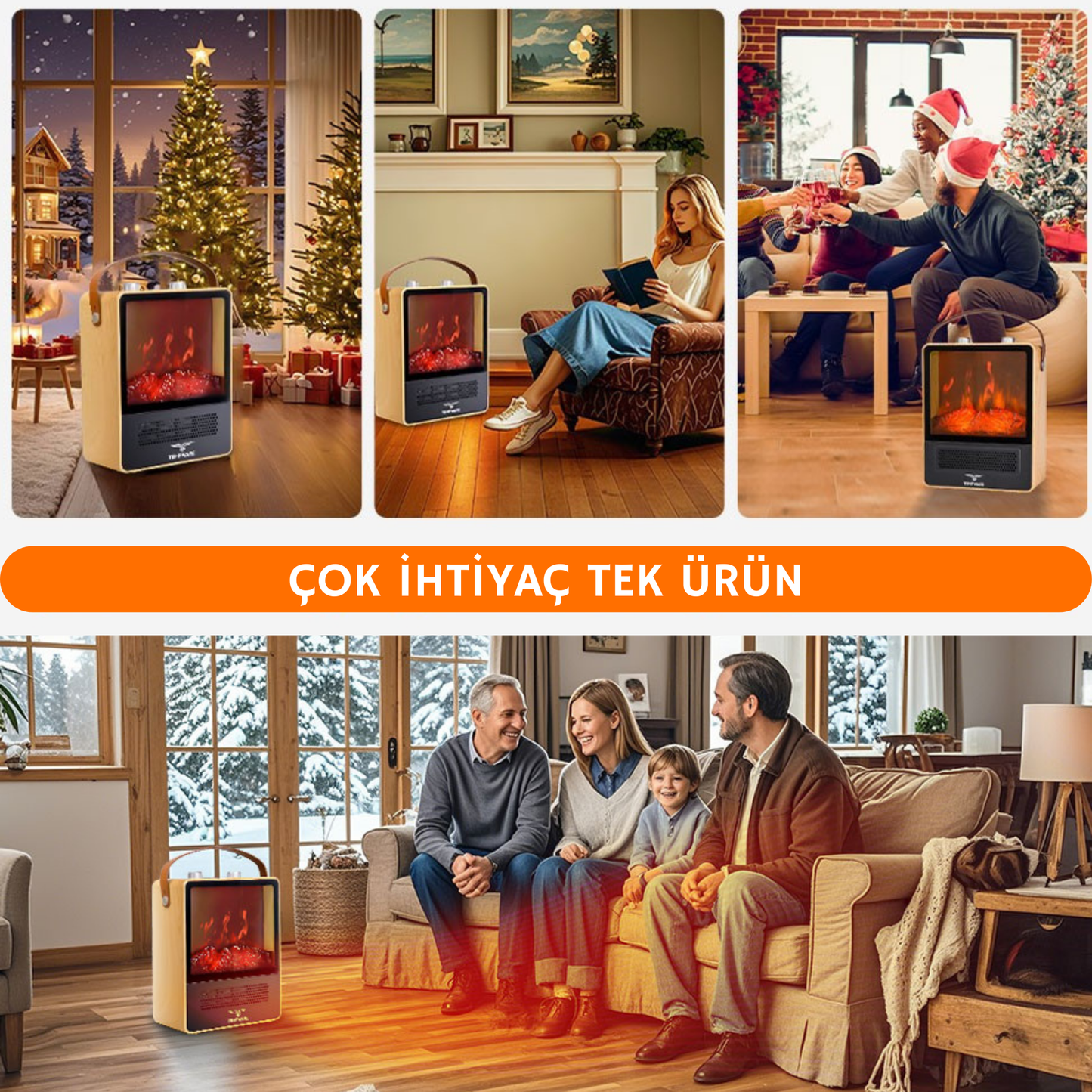 ŞÖMİNE FANLI ISITICI