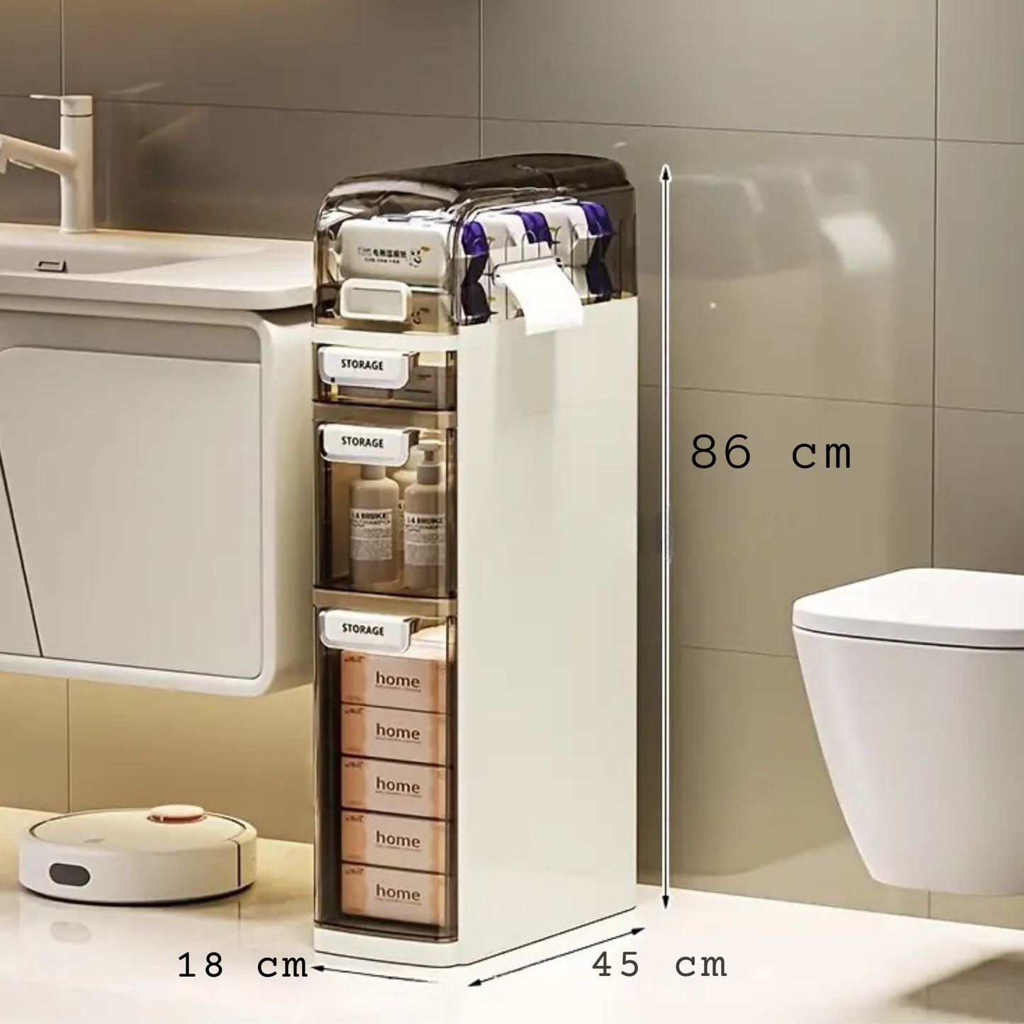 ÇOK AMAÇLI İNCE,ÇEKMECELİ,BANYO,MUTFAK DOLABI