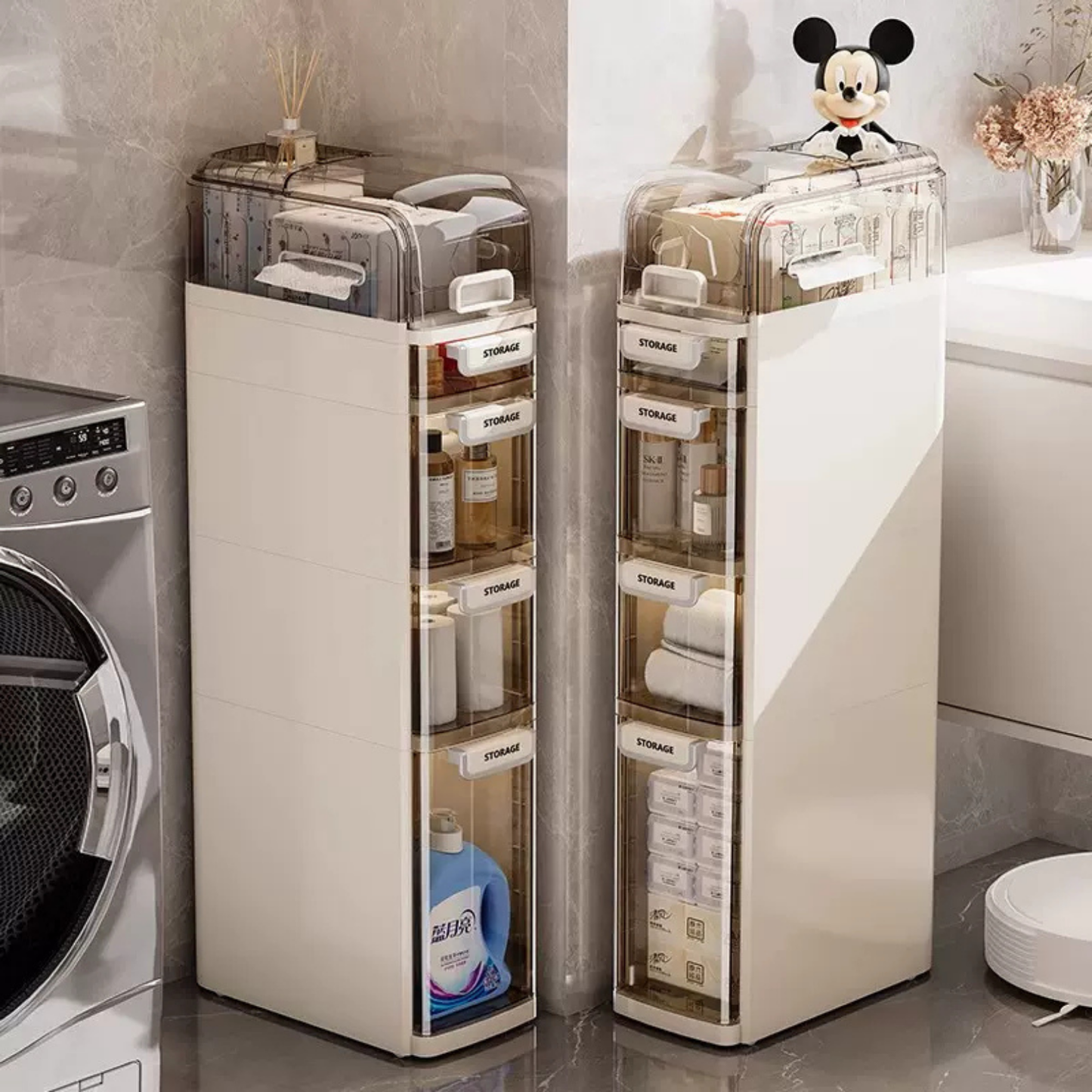 ÇOK AMAÇLI İNCE,ÇEKMECELİ,BANYO,MUTFAK DOLABI