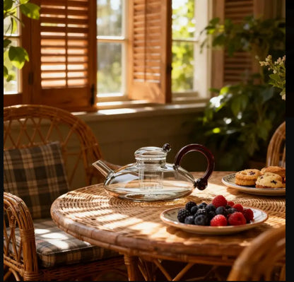 YÜKSEK ISI DRENÇLİ CAM ÇAYDANLIK,DEMLİK