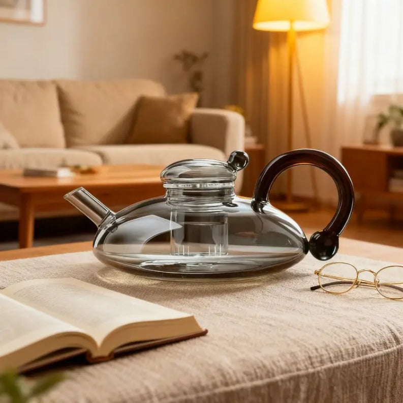 YÜKSEK ISI DRENÇLİ CAM ÇAYDANLIK,DEMLİK