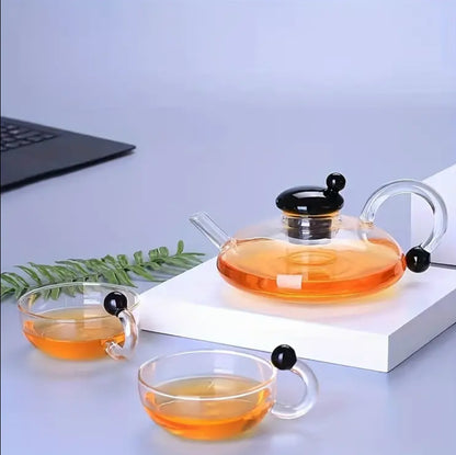 YÜKSEK ISI DRENÇLİ CAM ÇAYDANLIK,DEMLİK