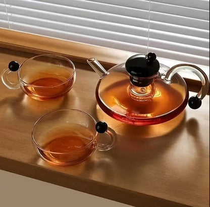 YÜKSEK ISI DRENÇLİ CAM ÇAYDANLIK,DEMLİK